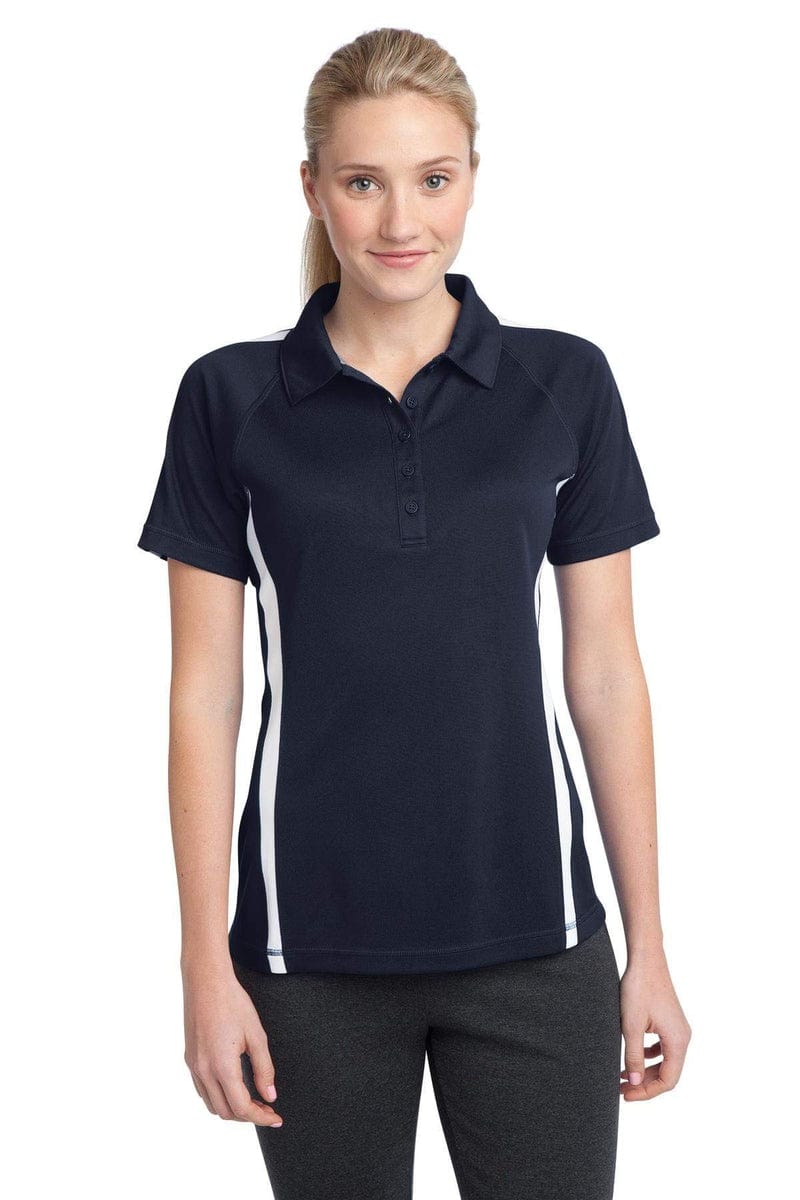 Sport-Tek LST685 Ladies PosiCharge Micro-Mesh Colorblock Polo in 