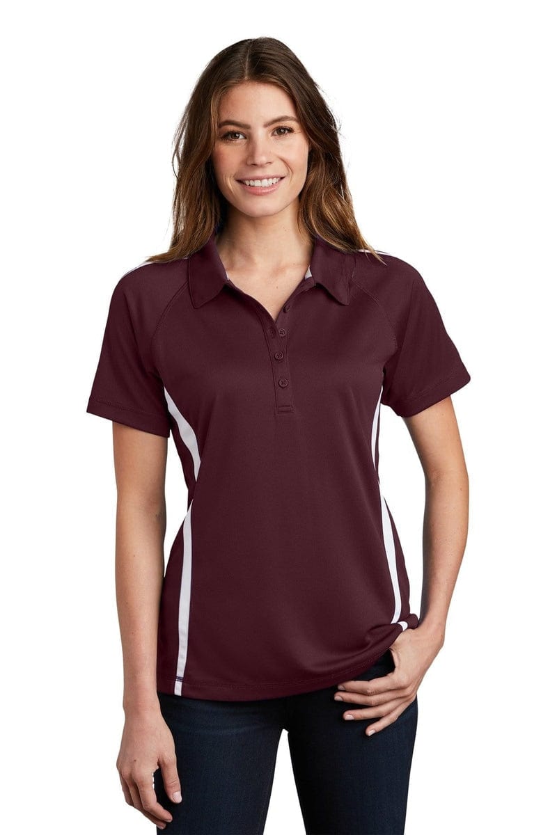 Sport-Tek LST685 Ladies PosiCharge Micro-Mesh Colorblock Polo in 