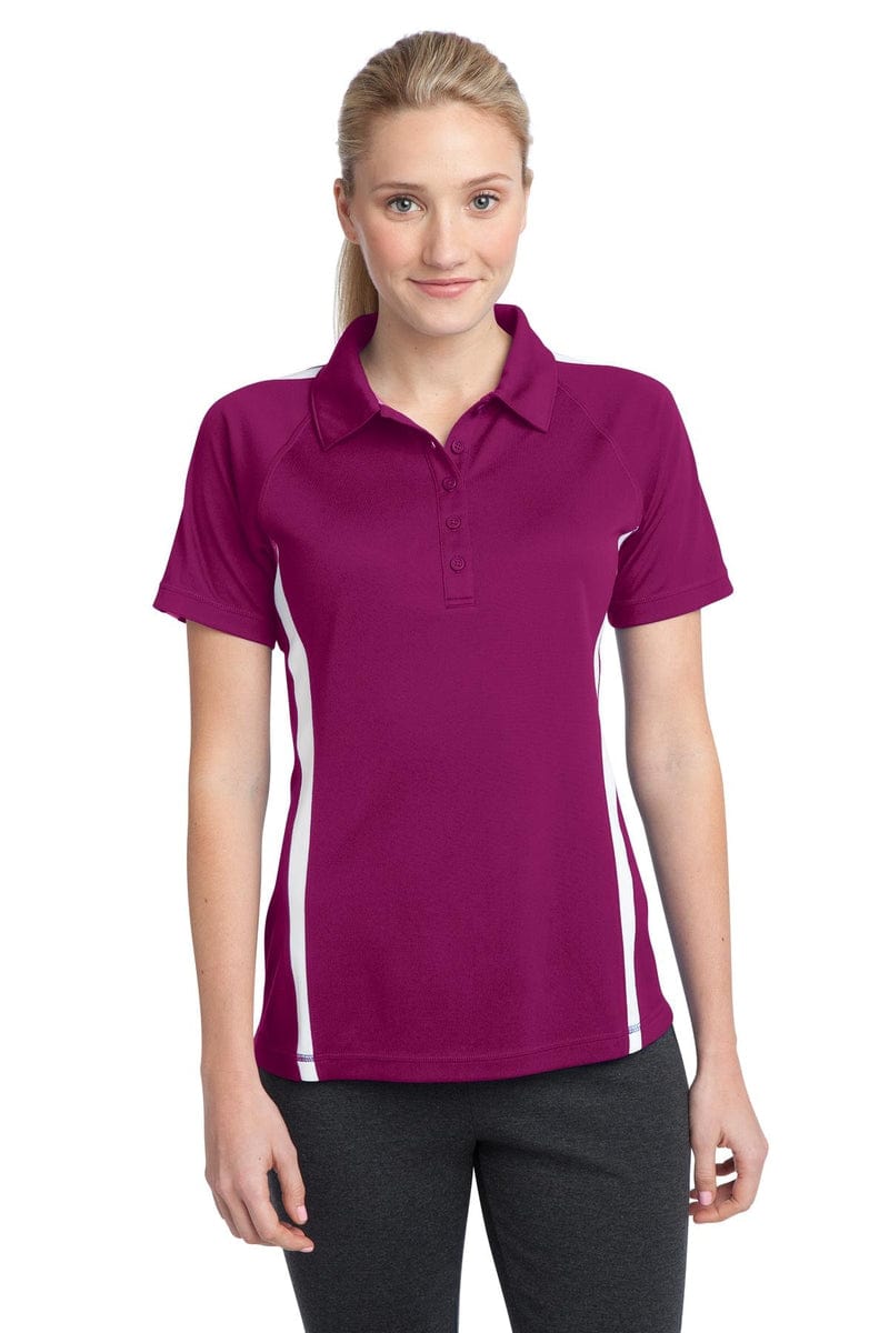 Sport-Tek LST685 Ladies PosiCharge Micro-Mesh Colorblock Polo in 