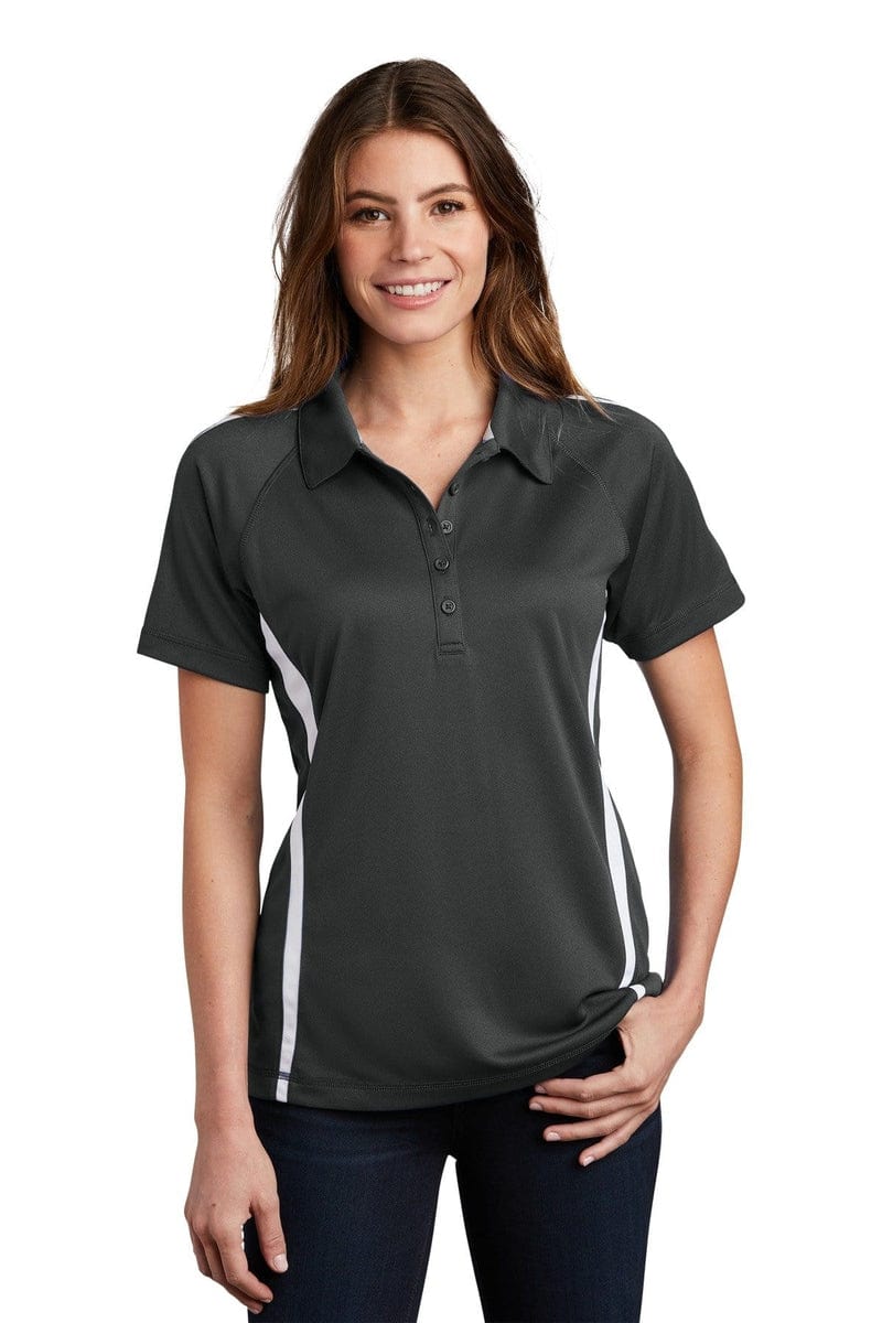 Sport-Tek LST685 Ladies PosiCharge Micro-Mesh Colorblock Polo in 
