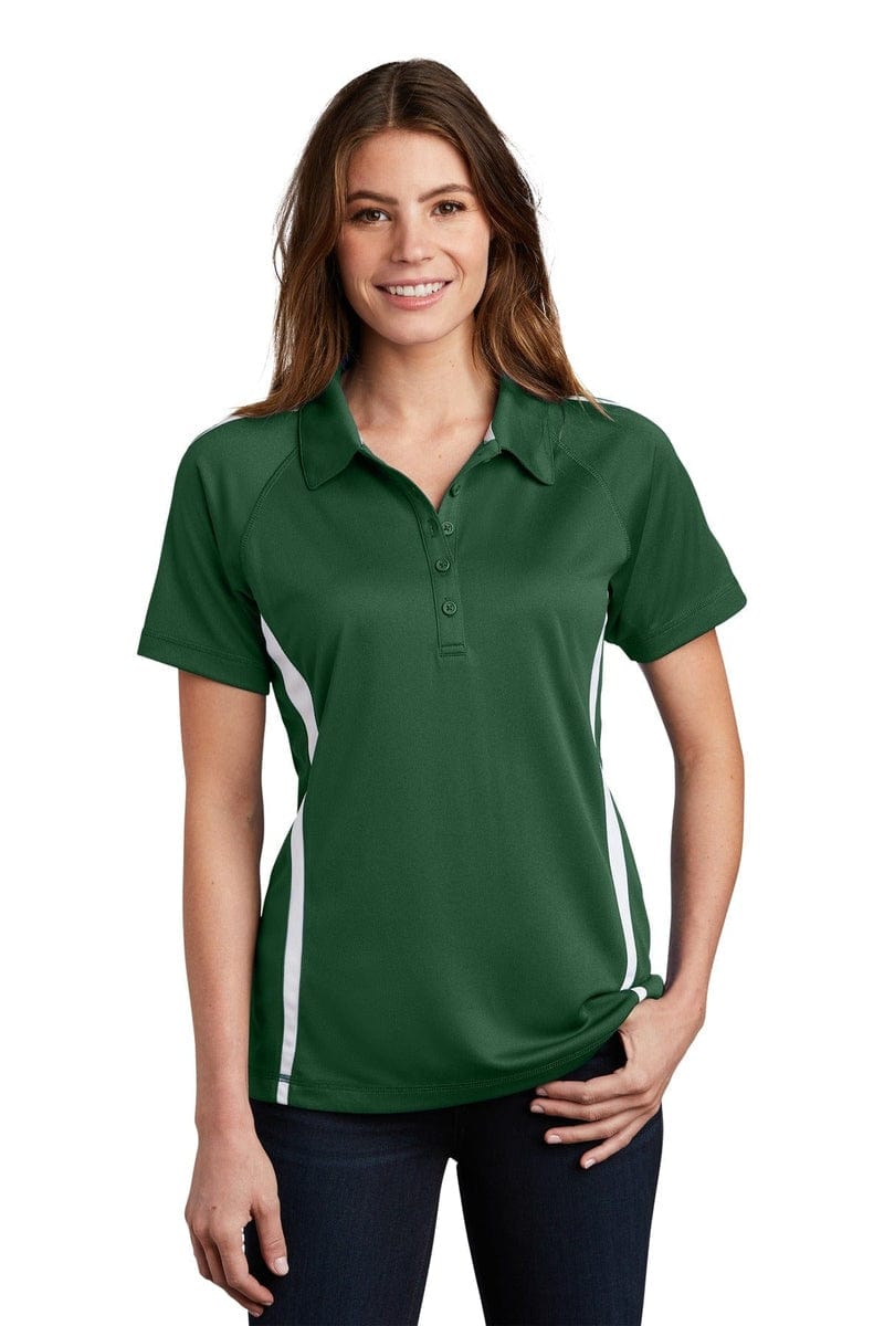 Sport-Tek LST685 Ladies PosiCharge Micro-Mesh Colorblock Polo in 