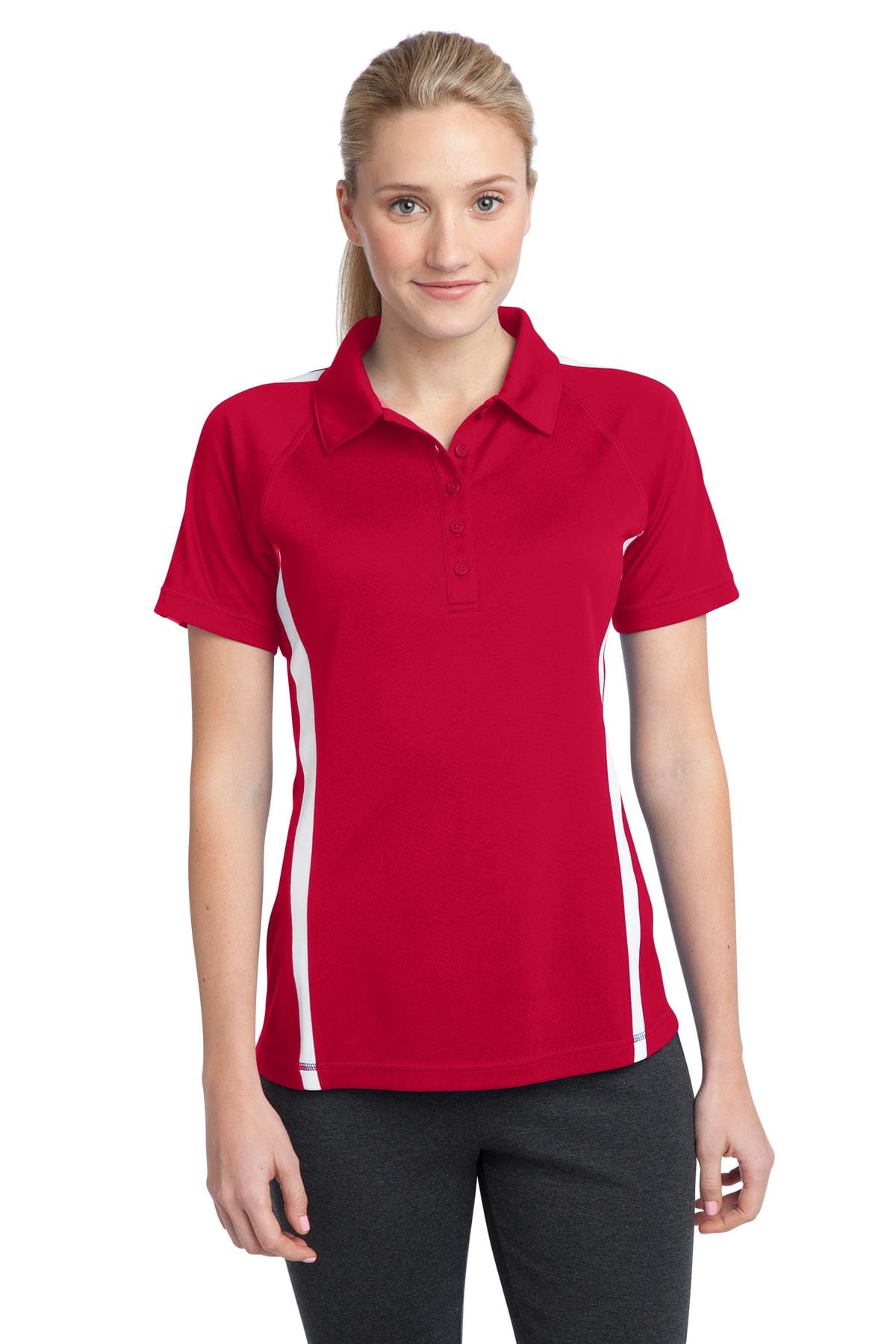 Sport-Tek Polos/Knits Sport-Tek LST685 Ladies PosiCharge Micro-Mesh Colorblock Polo