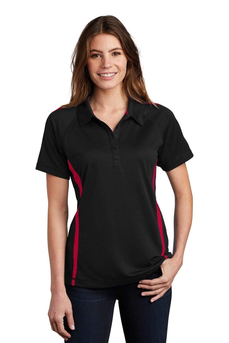 Sport-Tek LST685 Ladies PosiCharge Micro-Mesh Colorblock Polo in 