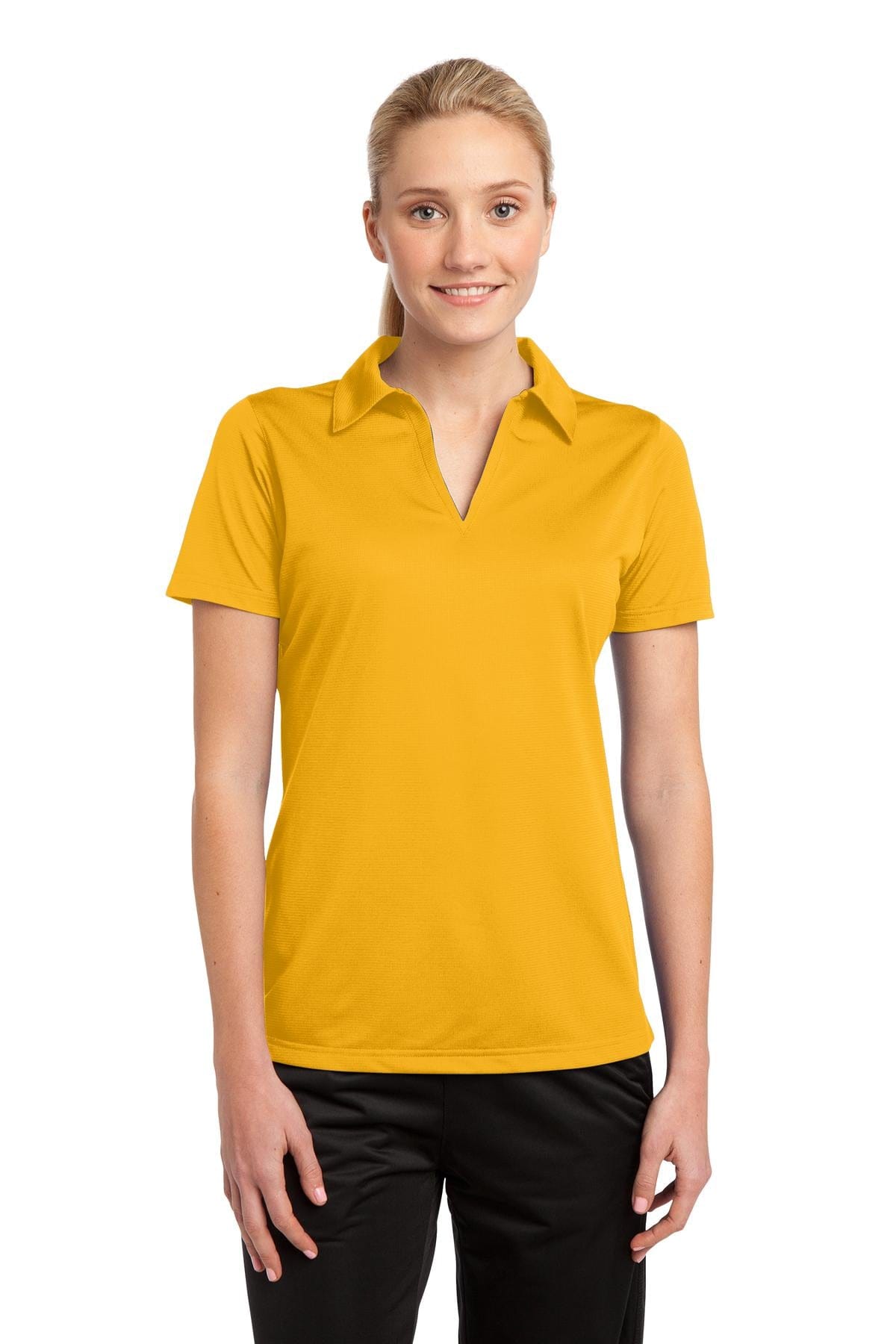 Sport-Tek Polos/Knits XS / Gold Sport-Tek LST690 Ladies PosiCharge Active Textured Polo