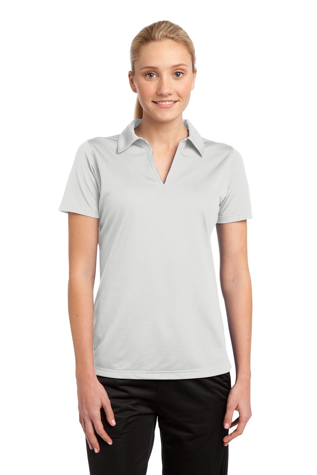 Sport-Tek Polos/Knits XS / White Sport-Tek LST690 Ladies PosiCharge Active Textured Polo