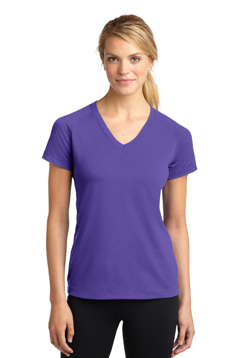 Sport-Tek LST700 Ladies Ultimate Performance V-Neck in Purple