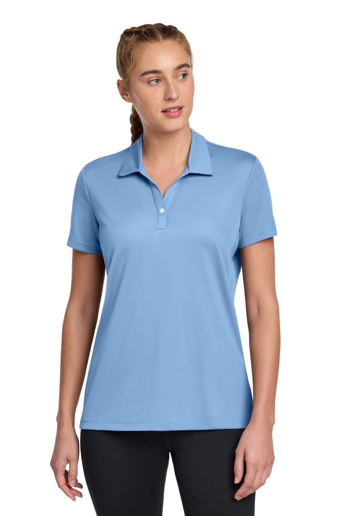 Sport-Tek LST740 Women's UV Micropique Polo in Carolina Blue