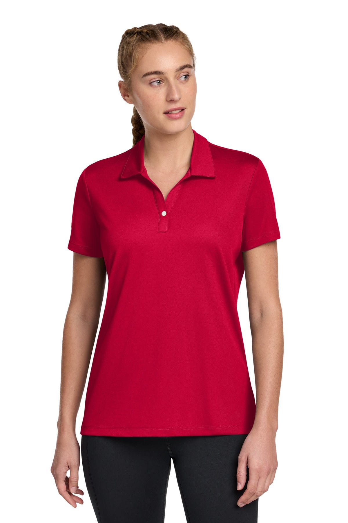 Sport-Tek LST740 Women's UV Micropique Polo in Deep Red