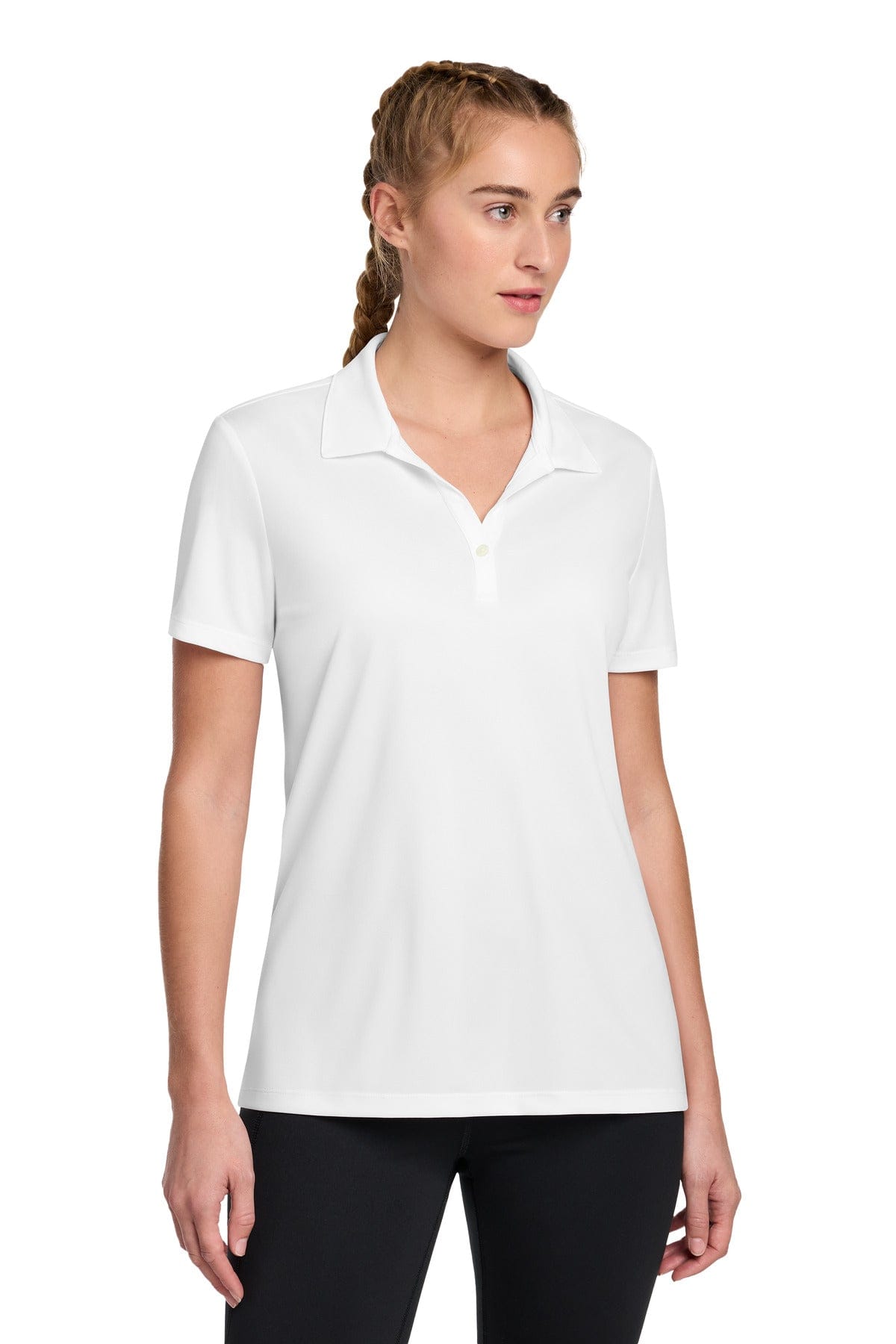 Sport-Tek LST740 Women's UV Micropique Polo in White