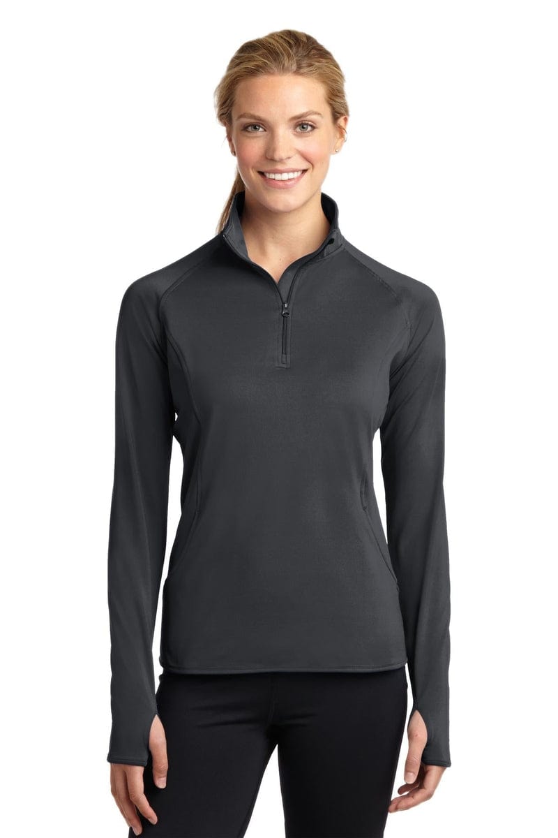Sport-Tek LST850 Ladies Sport-Wick Stretch 1/2-Zip Pullover in 