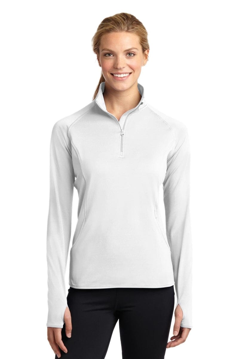 Sport-Tek LST850 Ladies Sport-Wick Stretch 1/2-Zip Pullover in 