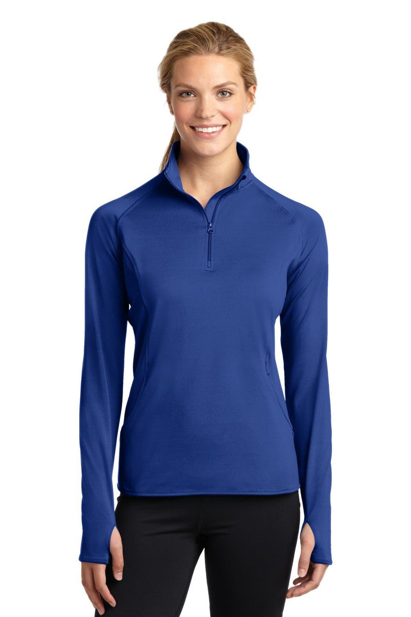 Sport-Tek LST850 Ladies Sport-Wick Stretch 1/2-Zip Pullover in 