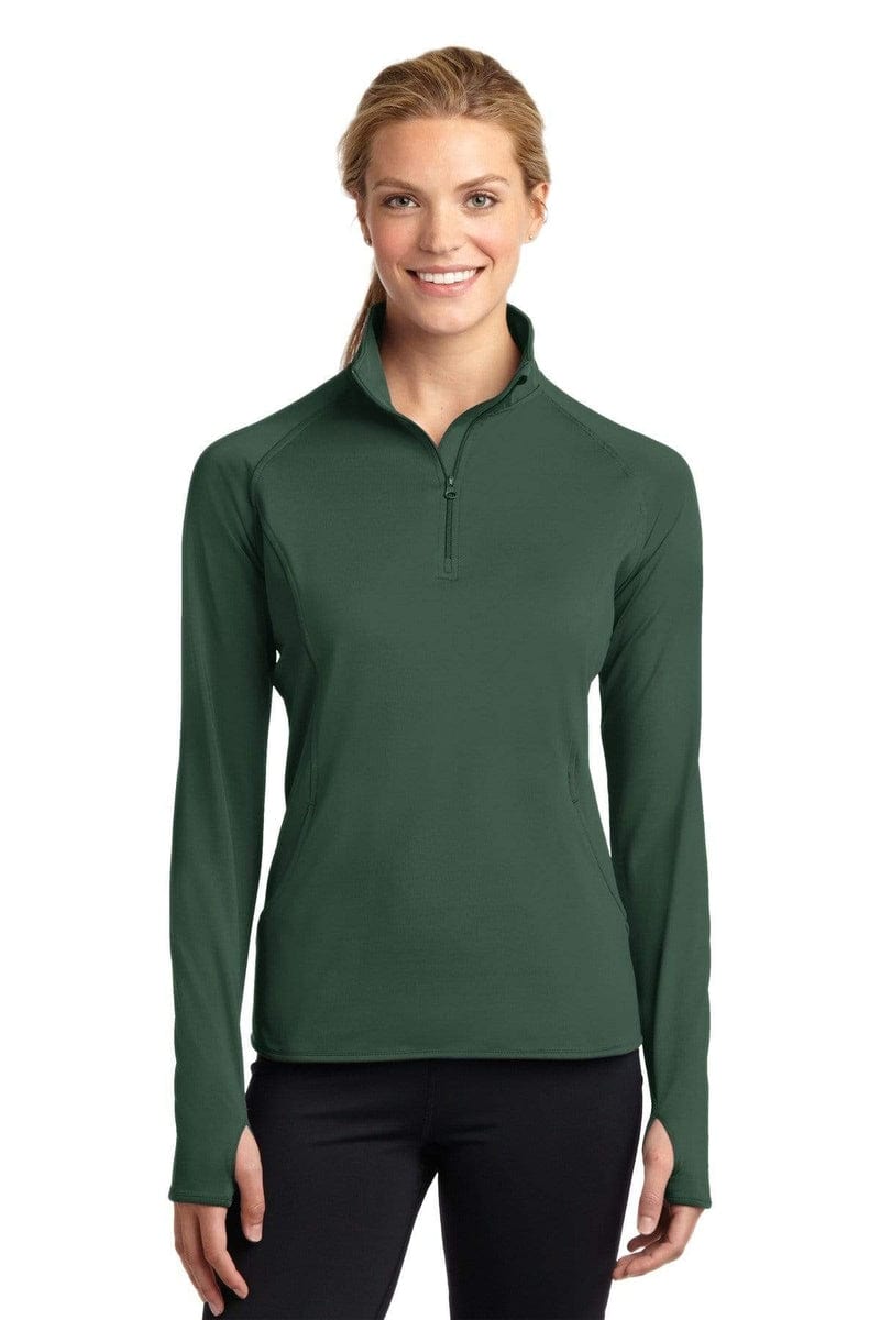 Sport-Tek LST850 Ladies Sport-Wick Stretch 1/2-Zip Pullover in 