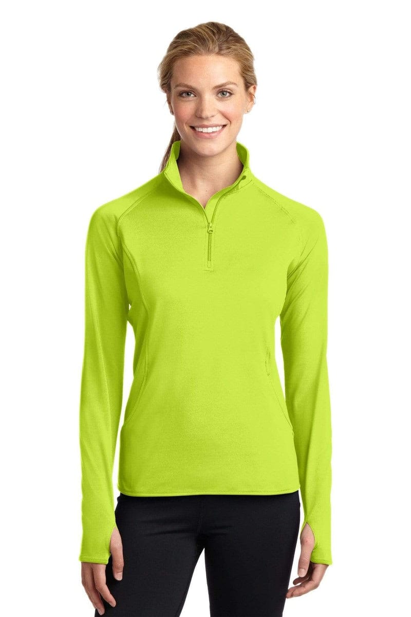 Sport-Tek LST850 Ladies Sport-Wick Stretch 1/2-Zip Pullover in 