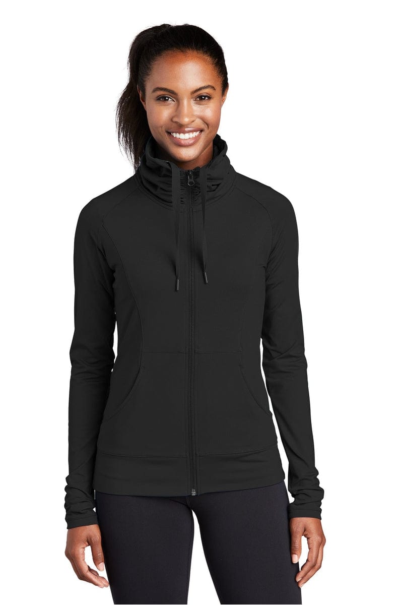 Sport-Tek LST852 Ladies Sport-Wick Stretch Full-Zip Jacket in 