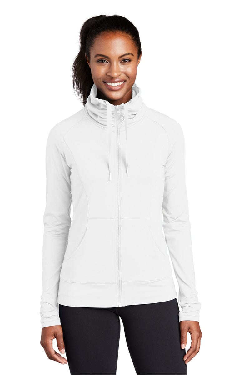 Sport-Tek LST852 Ladies Sport-Wick Stretch Full-Zip Jacket in 