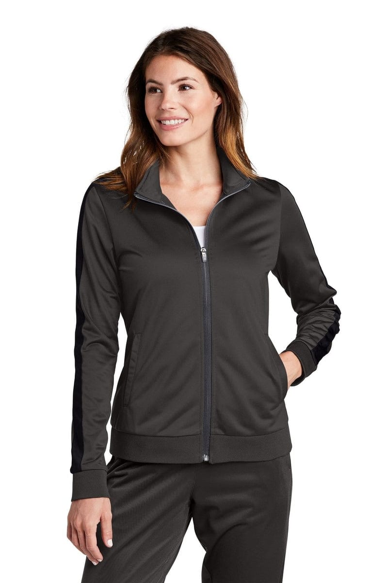 Sport-Tek LST94 Ladies Tricot Track Jacket in 