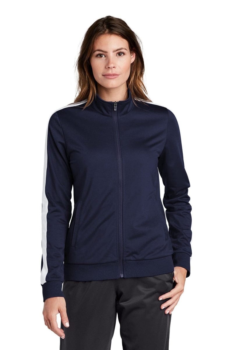 Sport-Tek LST94 Ladies Tricot Track Jacket in 