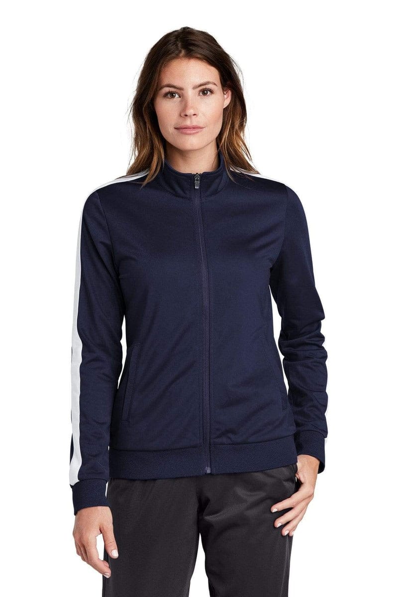 Sport-Tek LST94 Ladies Tricot Track Jacket in 