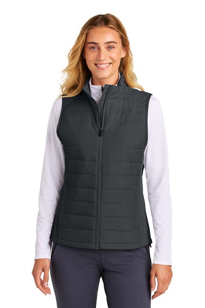 Sport-Tek LST941 Women's Teknical Hybrid Vest in Iron Grey