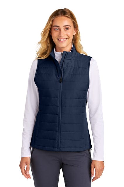 Sport-Tek LST941 Women's Teknical Hybrid Vest in True Navy