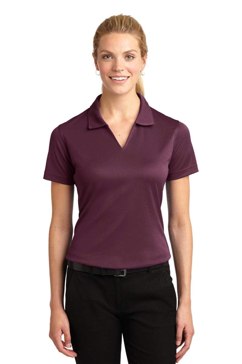 Sport-Tek Ladies Dri-Mesh V-Neck Polo. L469, Basic Colors in 