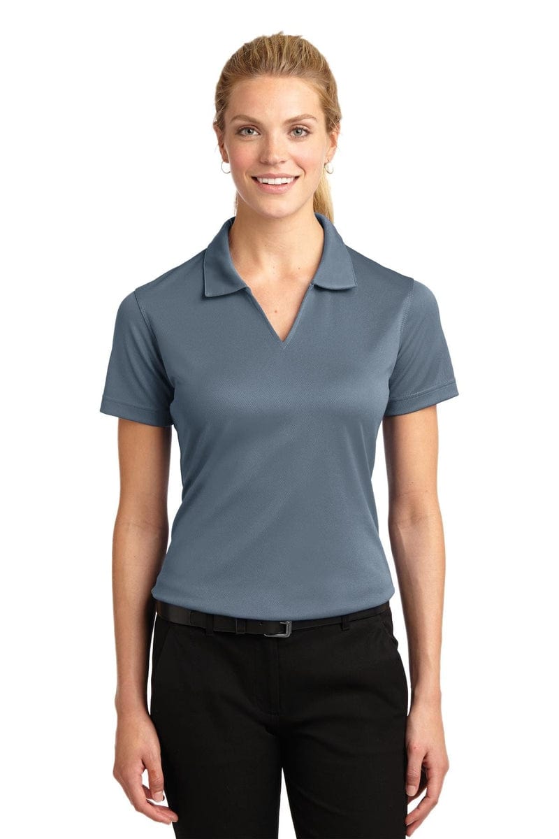 Sport-Tek Ladies Dri-Mesh V-Neck Polo. L469, Basic Colors in 