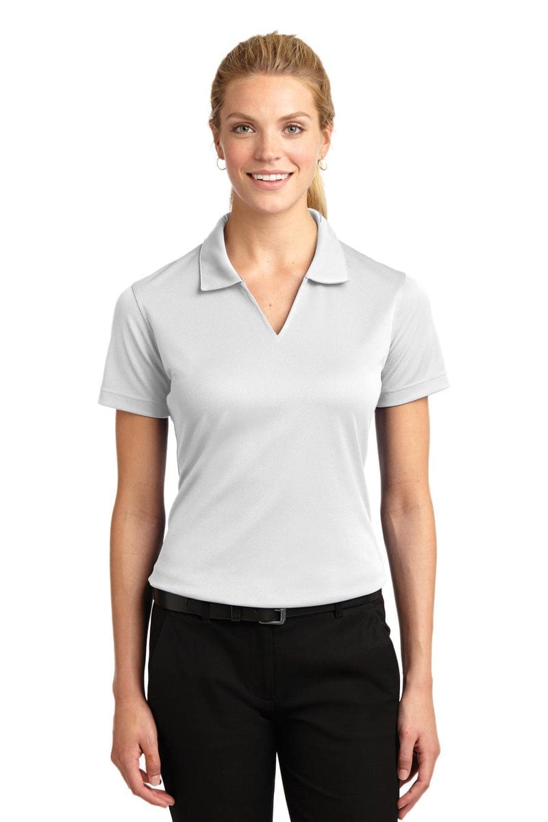 Sport-Tek Ladies Dri-Mesh V-Neck Polo. L469, Basic Colors in 