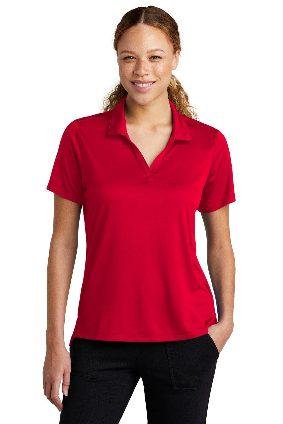 Sport-Tek Ladies Sideline Polo LST535 in Deep Red