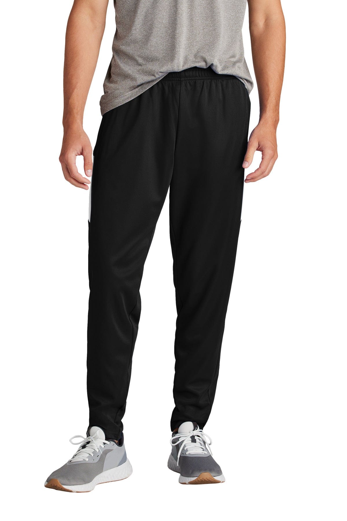 Sport-Tek PST800 Travel Pant in Black/ White