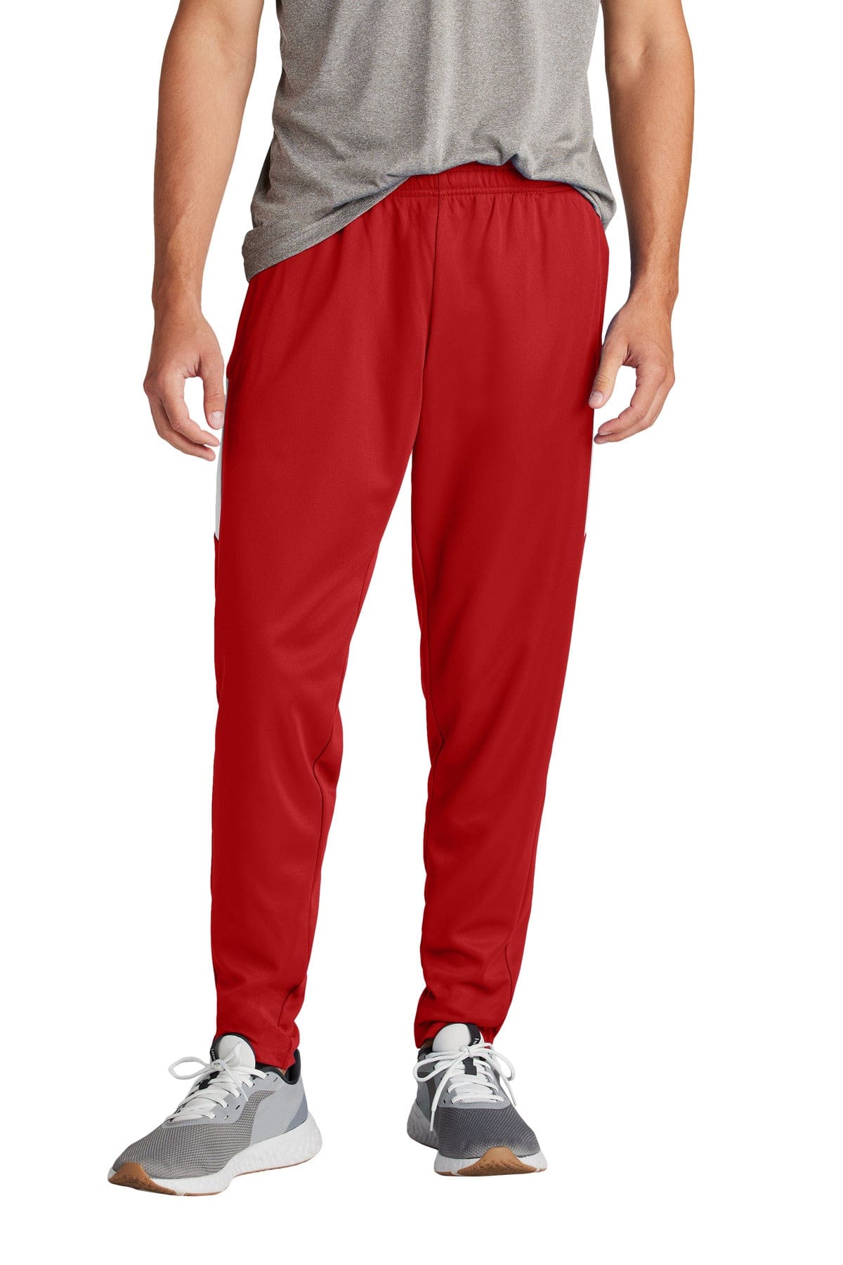 Sport-Tek PST800 Travel Pant in Deep Red/ White
