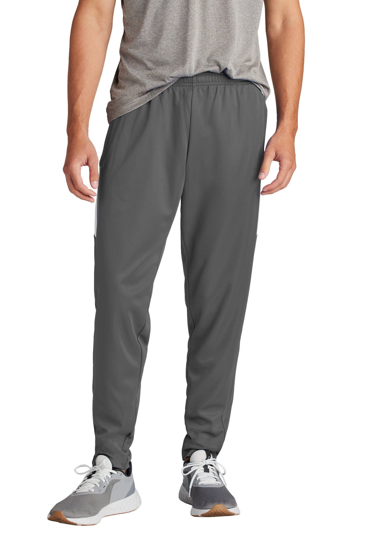 Sport-Tek PST800 Travel Pant in Iron Grey/ White