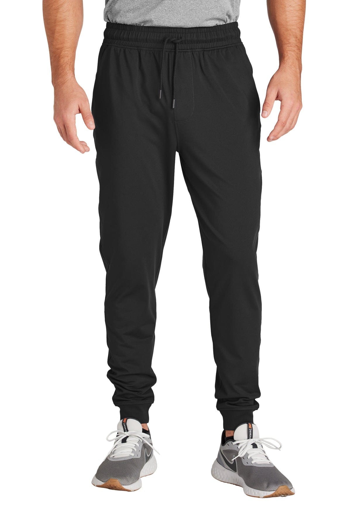 Sport-Tek PST858 Sport-Wick Stretch Jogger in Black
