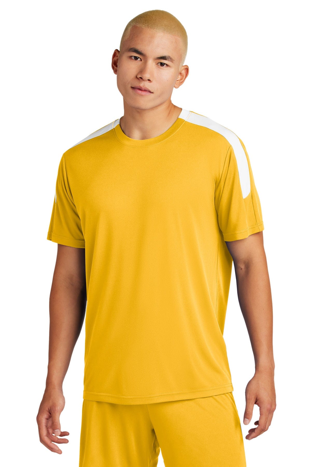 Sport-Tek ST100 Competitor United Crew in Gold/ White