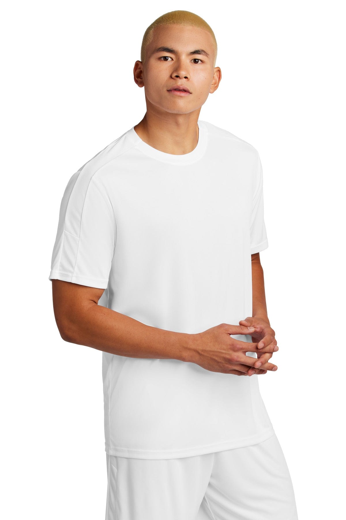 Sport-Tek ST100 Competitor United Crew in White/ White
