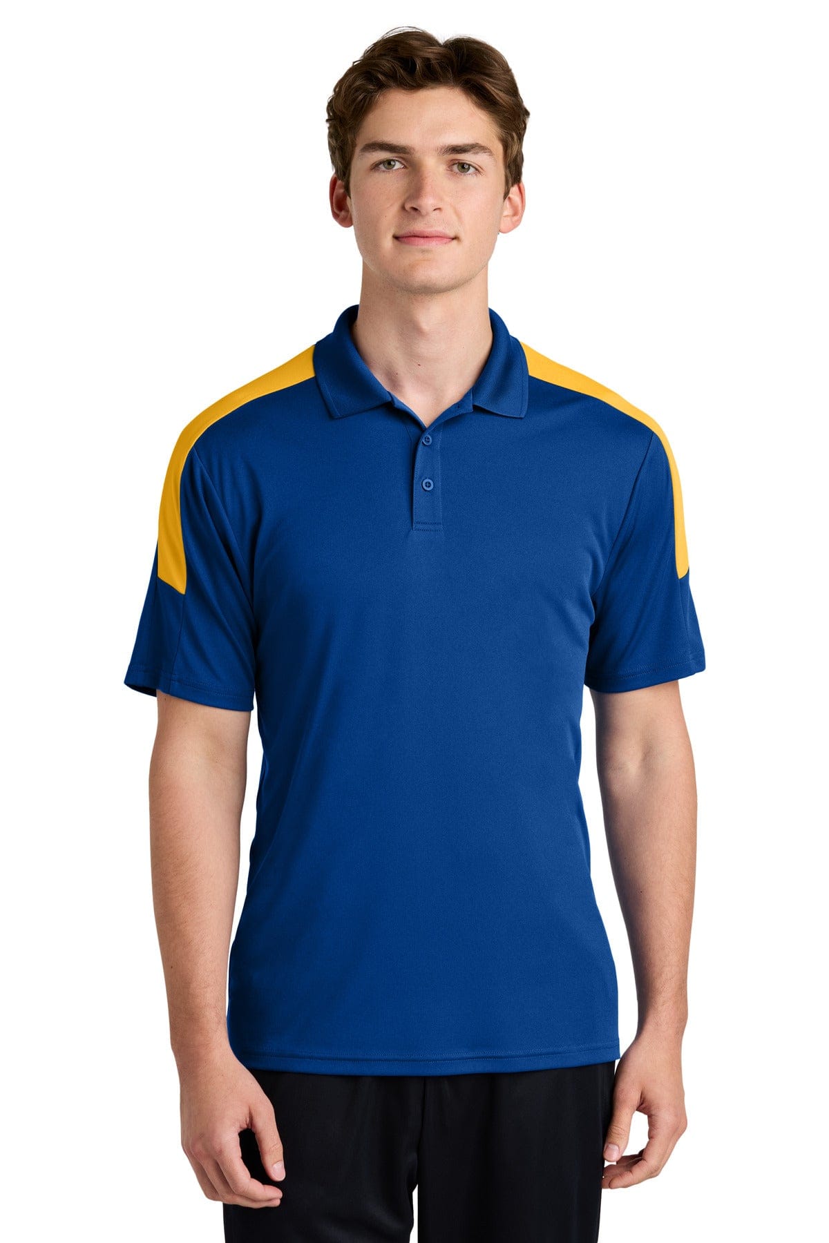 Sport-Tek ST104 Competitor United Polo in True Royal/ Gold