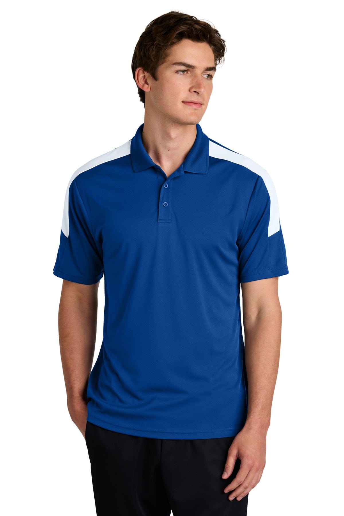 Sport-Tek ST104 Competitor United Polo in True Royal/ White