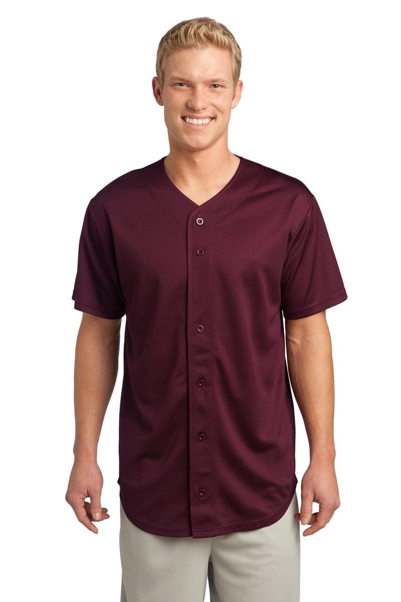 Sport-Tek ST220 PosiCharge Tough Mesh Full-Button Jersey in 