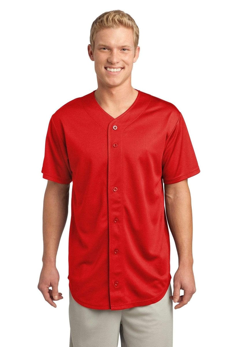Sport-Tek ST220 PosiCharge Tough Mesh Full-Button Jersey in 