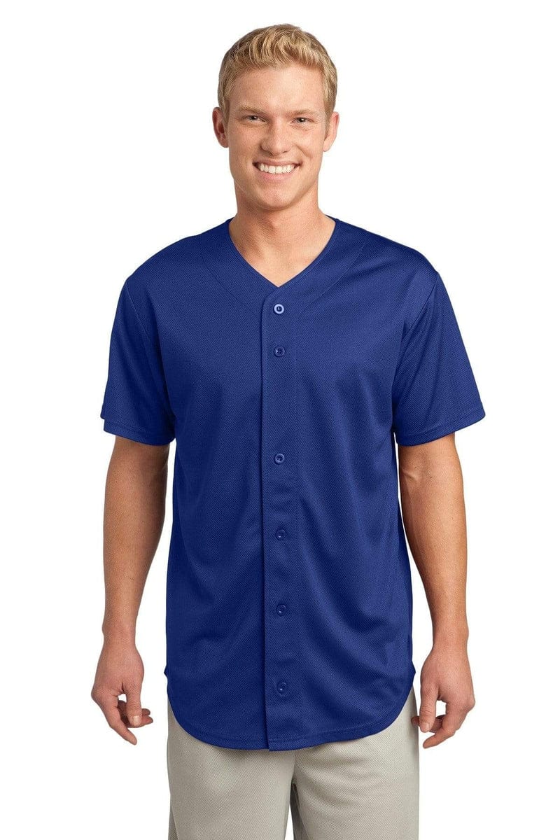 Sport-Tek ST220 PosiCharge Tough Mesh Full-Button Jersey in 