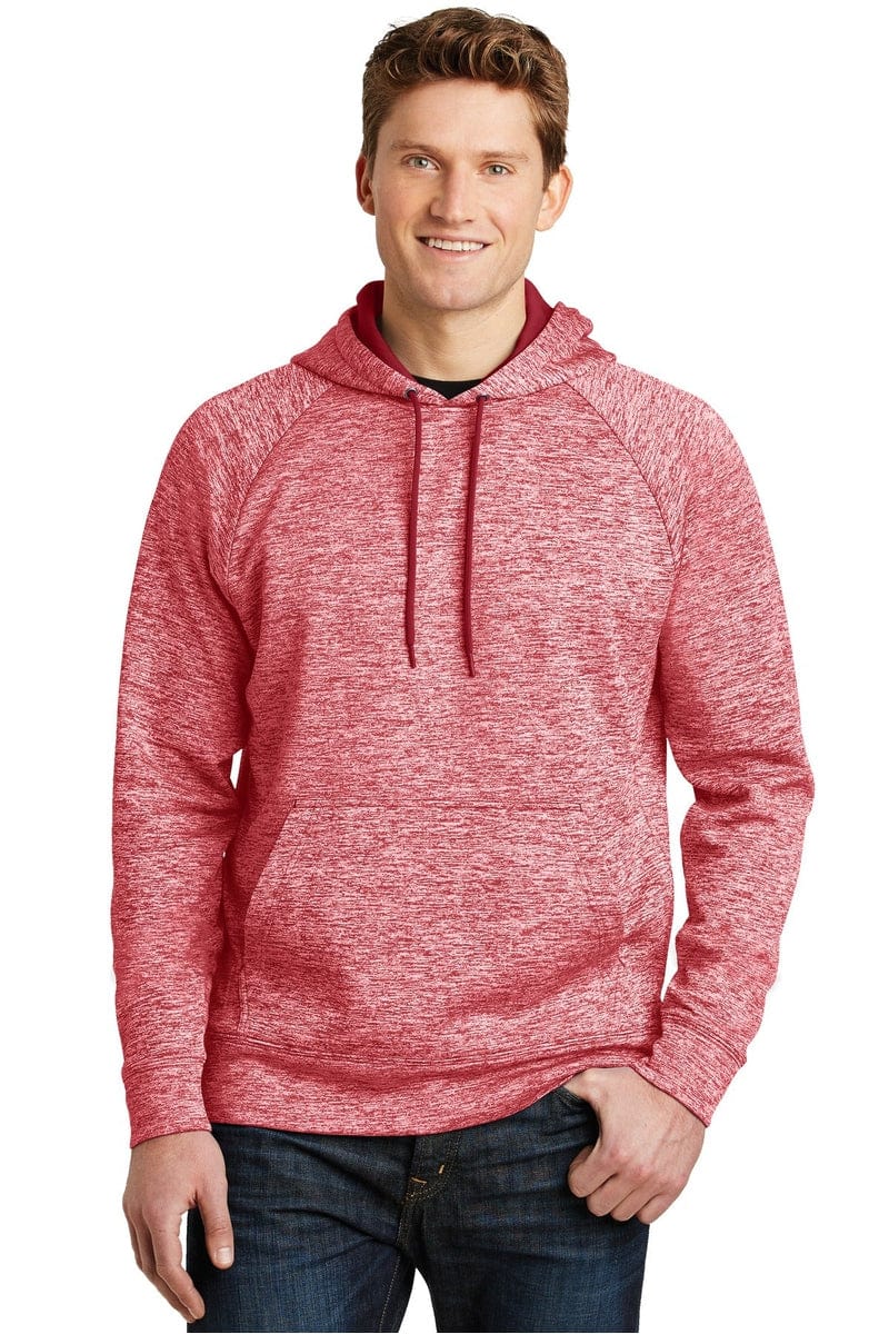 Sport-Tek ST225 PosiCharge Electric Heather Fleece Hooded Pullover in 