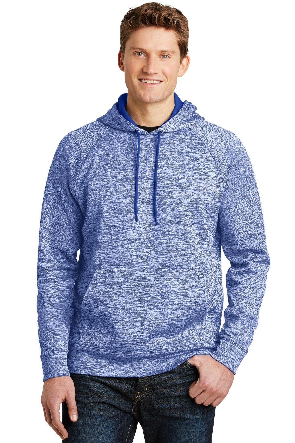 Sport-Tek ST225 PosiCharge Electric Heather Fleece Hooded Pullover in 