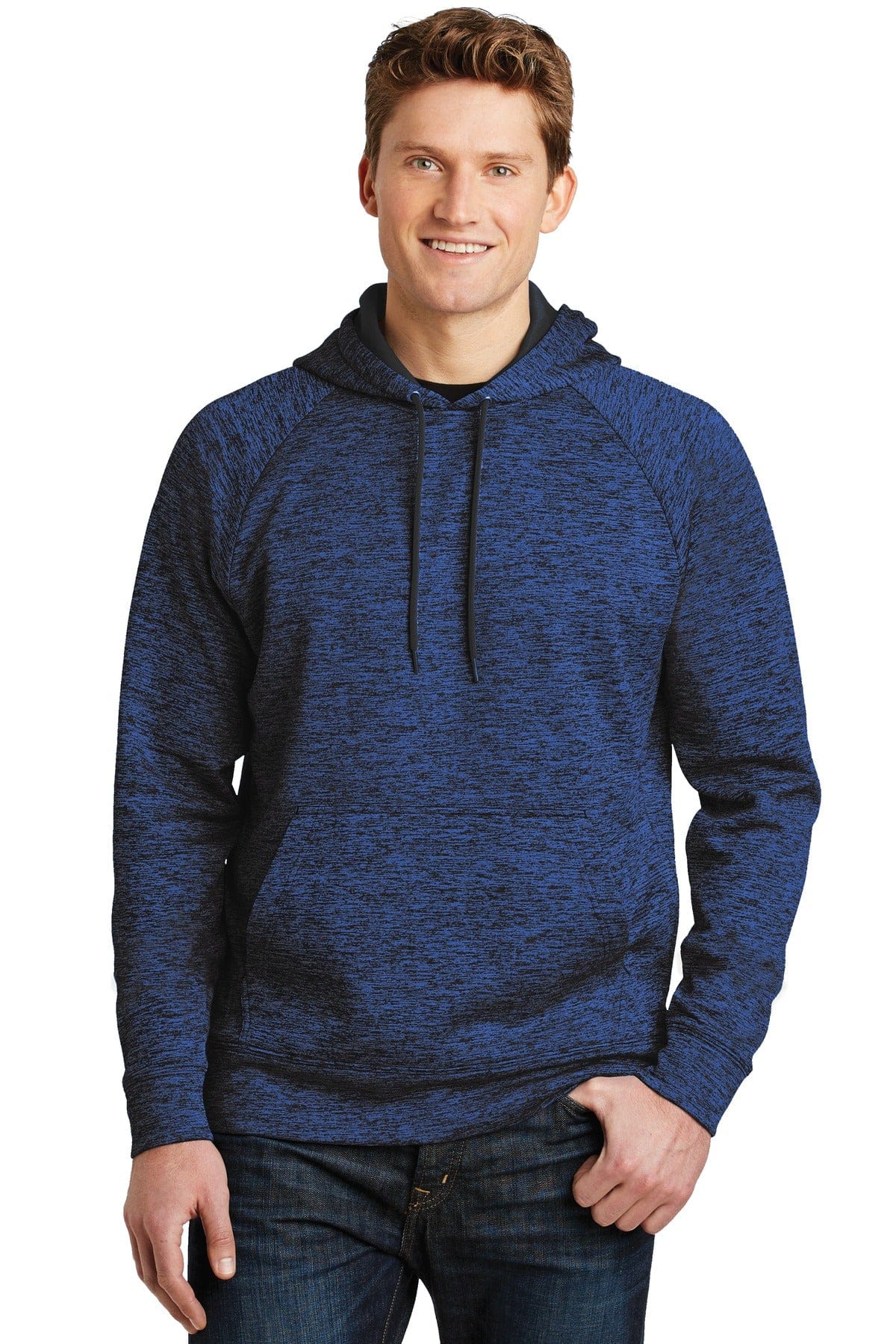 Sport-Tek Sweatshirts/Fleece XS / Dark Royal-Black Electric Sport-Tek ST225 PosiCharge Electric Heather Fleece Hooded Pullover