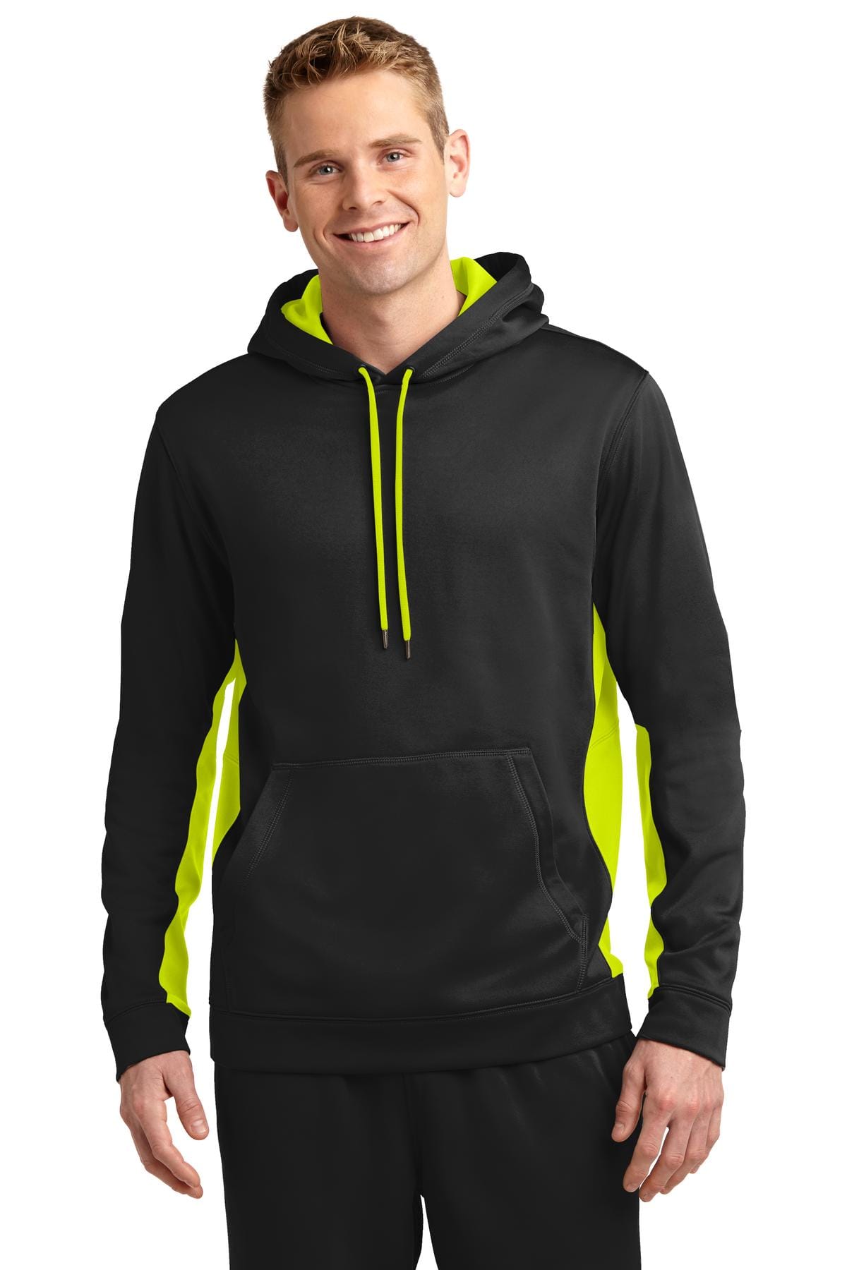 Sport-Tek Sweatshirts/Fleece Sport-Tek ST235 Sport-Wick Fleece Colorblock Hooded Pullover