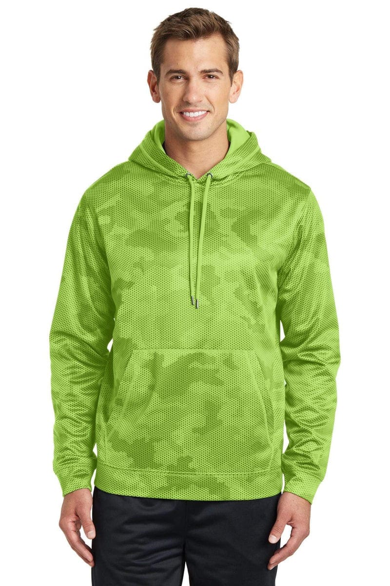 Sport-Tek ST240 Sport-Wick CamoHex Fleece Hooded Pullover in 