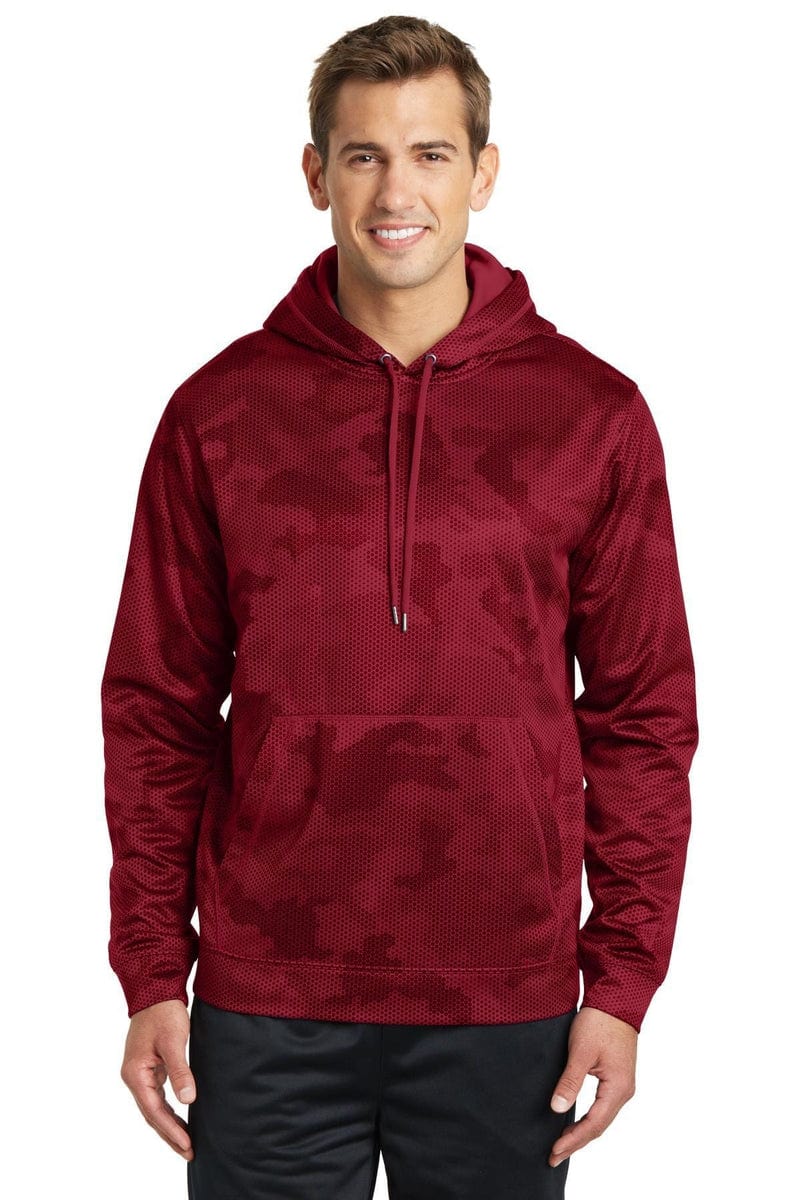 Sport-Tek ST240 Sport-Wick CamoHex Fleece Hooded Pullover in 
