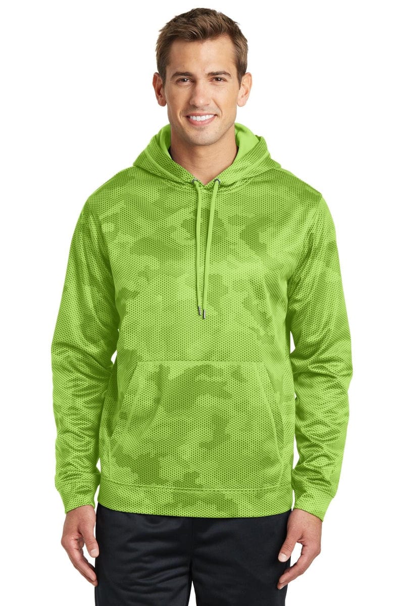 Sport-Tek ST240 Sport-Wick CamoHex Fleece Hooded Pullover in 