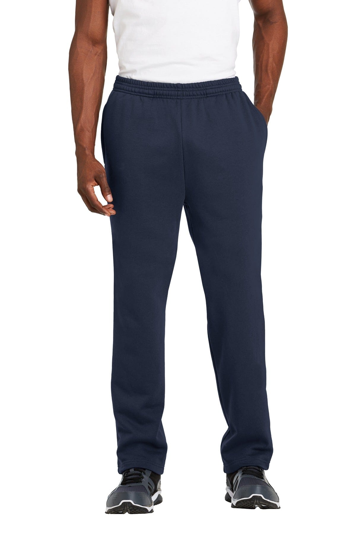 Sport-Tek ST257 Open Bottom Sweatpant in True Navy