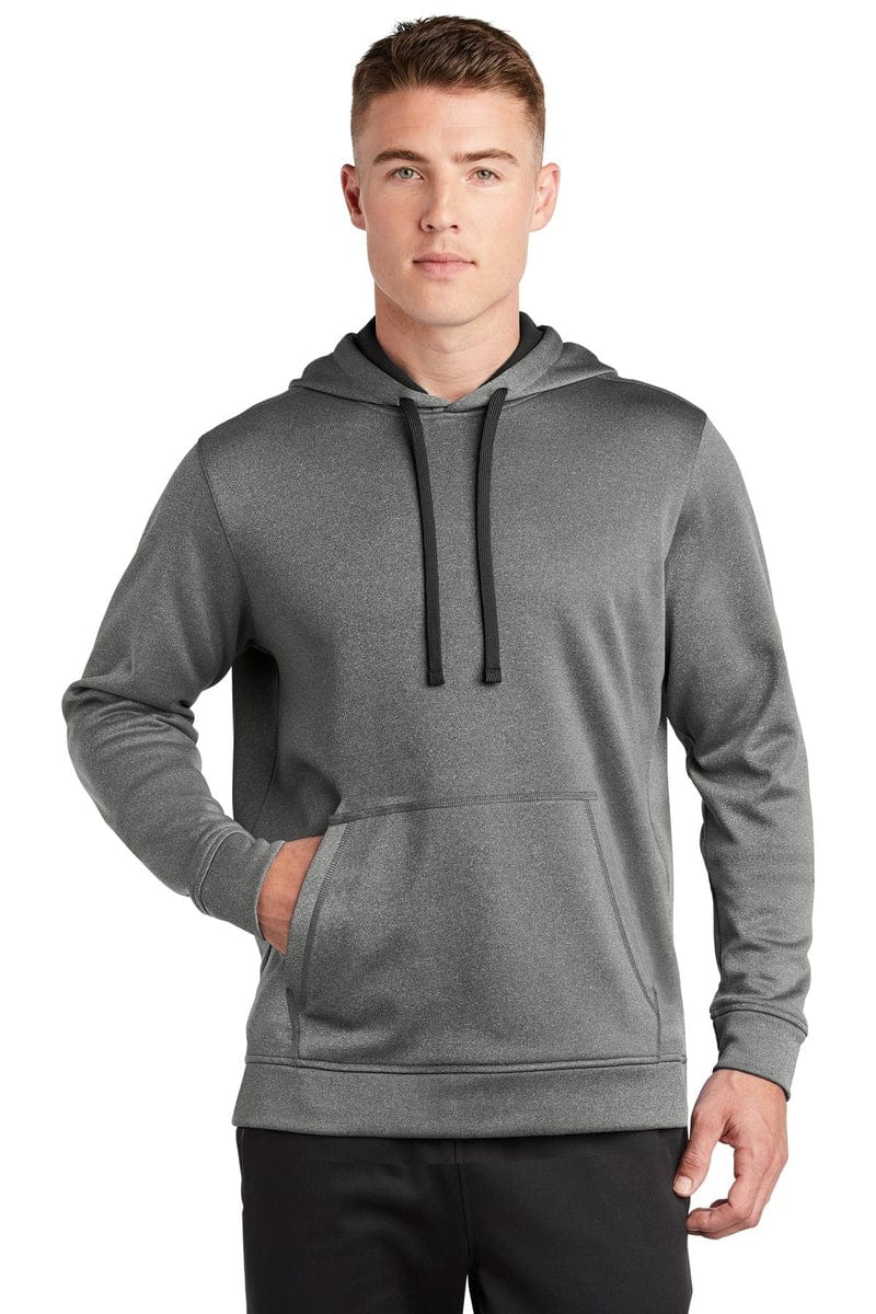 Sport-Tek ST264 PosiCharge Sport-Wick Heather Fleece Hooded Pullover in 