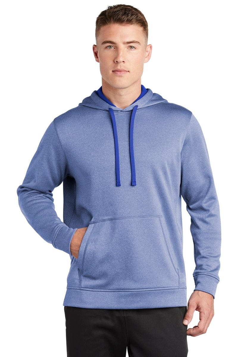 Sport-Tek ST264 PosiCharge Sport-Wick Heather Fleece Hooded Pullover in 